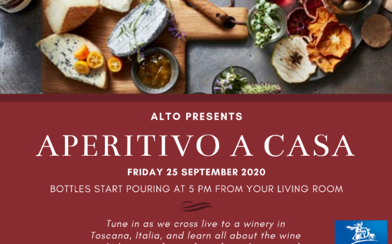 Join us for Alto’s Aperitivo a Casa this Friday